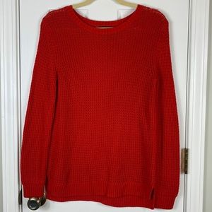 a.n.a. Red long sleeved knit sweater size medium.